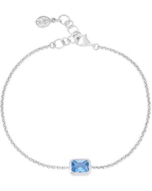 Dower & Hall Bracciale Octagon Con Topazio Blu - Bianco