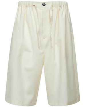 ROSE BURRITO Short À Lien De Resserrage - White