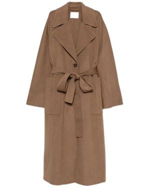 JOSEPH Spencer Belted Coat - Natural