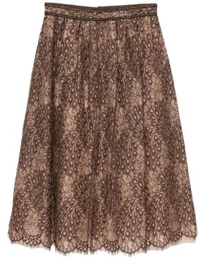 Shiatzy Chen Scape-Of-Curve Skirt - Brown