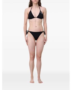EA7 Logo-Print Triangle Bikini - Natural