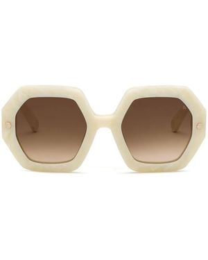 Philipp Plein Butterfly Plein First Lady Sunglasses - Natural