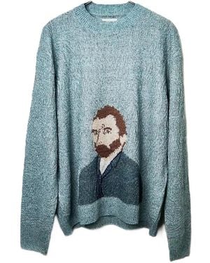 Kota Gushiken Van Gogh Intarsia-Knit Jumper - Blue
