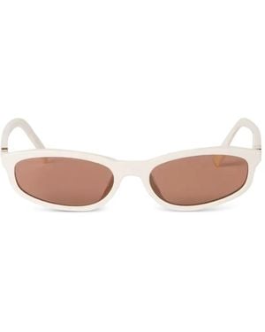 Miu Miu Lunettes De Soleil À Monture Ovale - Rose