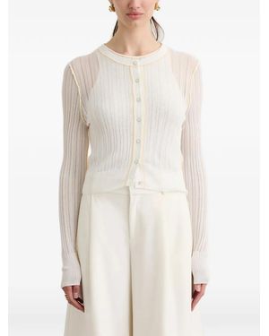 Toccin Crosby Cropped Cardigan - White