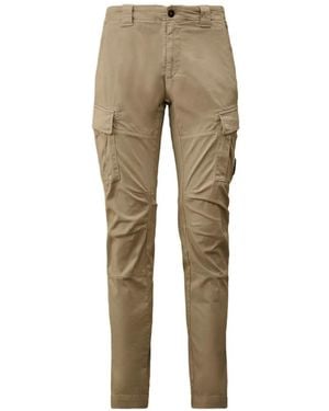 C.P. Company C. P. Company Stretch Sateen Ergonomic Cargo Trousers - Grey