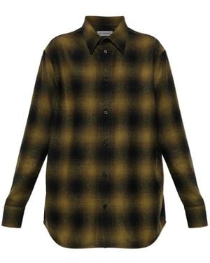 Balenciaga Check-Pattern Shirt - Green