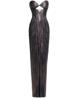Maria Lucia Hohan Stephanie Cut-Out Pleated Maxi Dress - Blue
