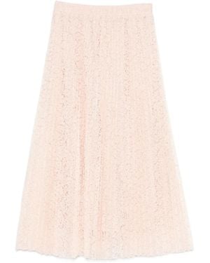 Ermanno Scervino Pleated Midi Skirt - Pink