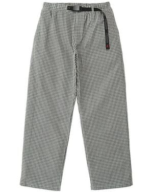 Gramicci Dobby Plaid Straight-Leg Trousers - Grey