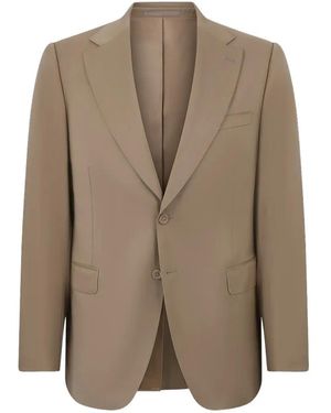 Officine Generale Blazer À Simple Boutonnage - Brown