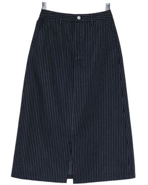SPORT b. by agnès b. Striped-Print A-Line Skirt - Blue