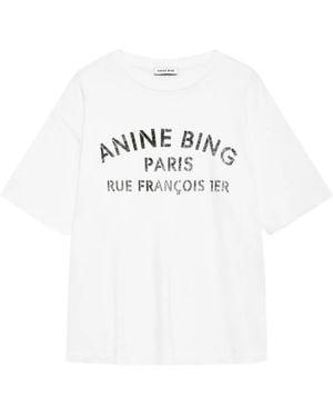 Anine Bing 'Cohen Tee Los Angeles Stencil' T-Shirt - White