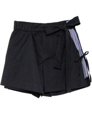 Craig Green Pinstripe Layered Shorts - Black