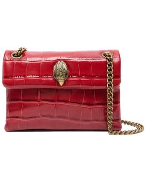 Kurt Geiger Crocodile-Effect Chain Bag - Red