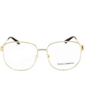 Dolce & Gabbana Geometric-Frame Glasses - Natural