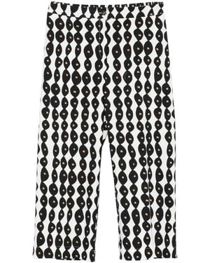 Marina Rinaldi Nnwfascino Patterned Trousers - White