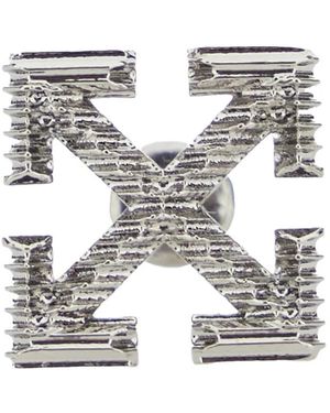 Off-White c/o Virgil Abloh Arrow Textured Earring - Grigio