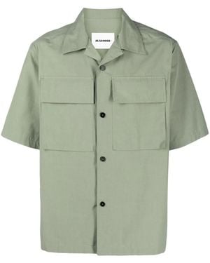 Jil Sander Camicia A Maniche Corte - Verde