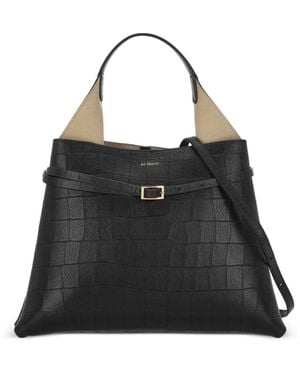 REE PROJECTS Mini Clare Leather Tote Bag - Black