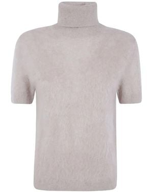 Seventy Short-Sleeve Roll-Neck Jumper - Grey