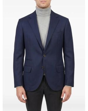 Brunello Cucinelli Tailored Wool Blazer - Blue