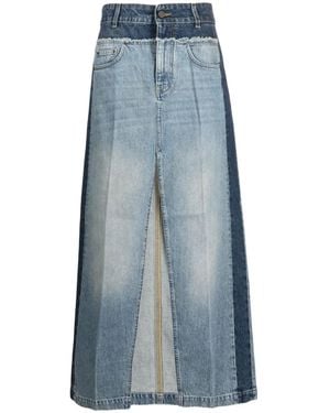 Stella McCartney Jeans-Maxirock Mit Einsätzen - Blau