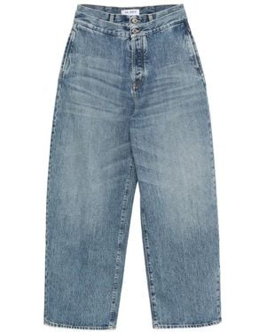 The Attico Layered-Waistband Jeans - Blue