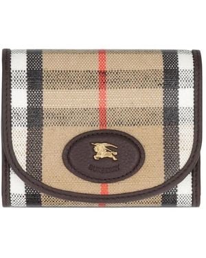 Burberry Highlands Check-Pattern Flap Wallet - Brown