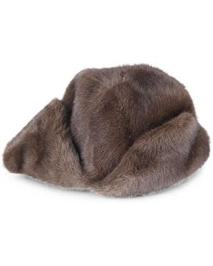P.A.R.O.S.H. Ear-Flap Trapper Hat - Brown