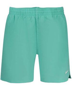 Nike Logo-Embroidered Swim Shorts - Green