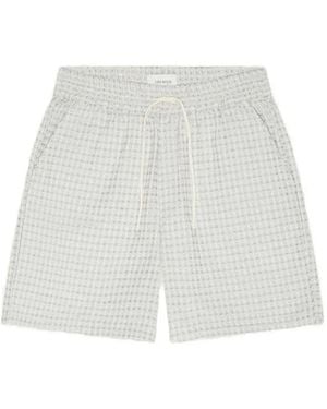 Les Deux Checkered-Pattern Drawstring Shorts - White