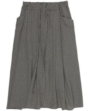 Bimba Y Lola Gingham-Pattern A-Line Skirt - Grey