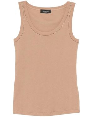 Fabiana Filippi Embellished Top - Natural