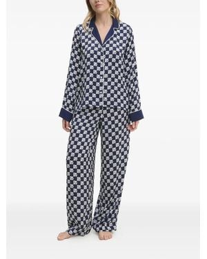 DKNY Pijama con logo estampado - Azul