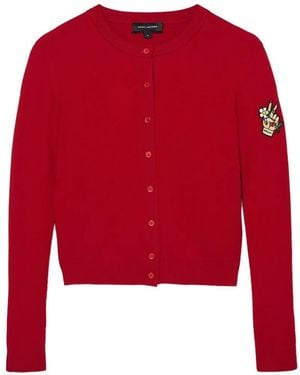 Marc Jacobs Tattoo Patch Cardigan - Red