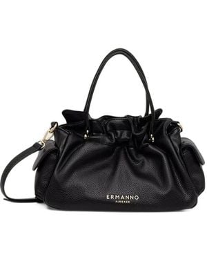 ERMANNO FIRENZE Magnetic-Fastening Tote Bag - Black