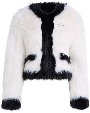 KARL LAGERFELD Two-Tone Faux-Fur Jacket - Black
