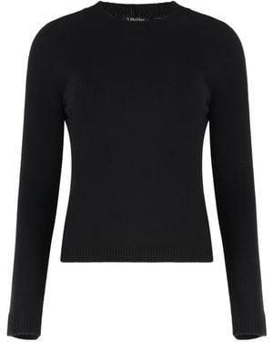 Max Mara Damasco Crew Neck Jumper - Black