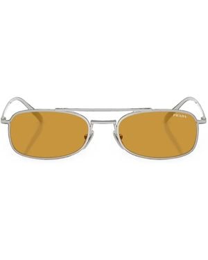 Prada Sonnenbrille Mit Eckigem Gestell - Mettallic