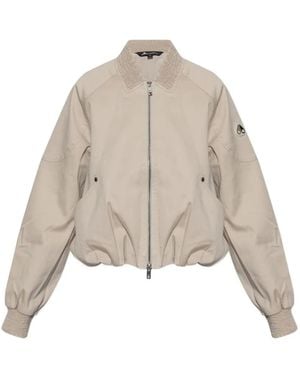 Moose Knuckles Zip-Up Bomber Jacket - Natural