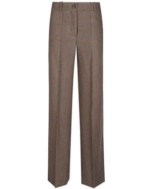 P.A.R.O.S.H. Checked Tailored Pants - Brown