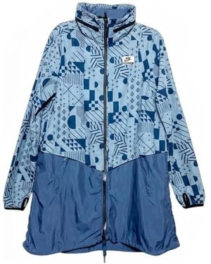 Nike Parka Zippé À Motif Géométrique - Blue