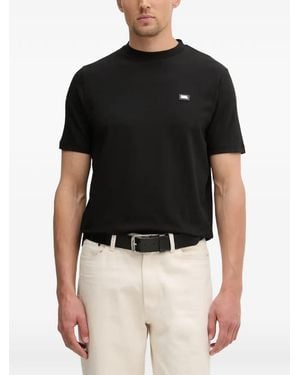 KARL LAGERFELD Logo-Plaque T-Shirt - Black