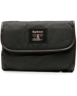 Barbour Beacon Logo-Patch Wash Bag - Black