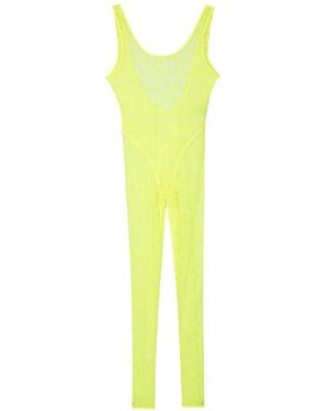 Maison Close Flashback Néon Open-Back Catsuit - Yellow