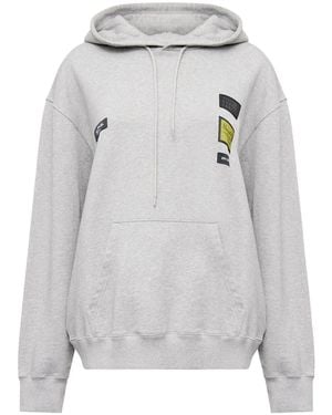 MM6 by Maison Margiela Patch Hooded Jacket - Grey