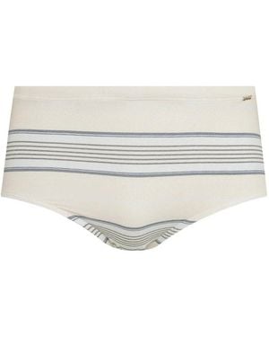Amir Slama Striped Swimming Trunks - White