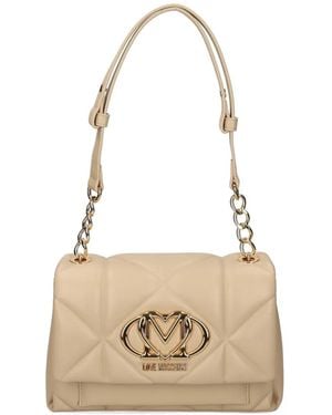 Love Moschino Quilted Chain-Strap Cross Body Bag - White