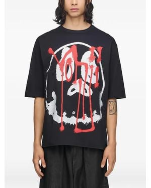 Y-3 T-Shirt Met Grafische Doodskop-Print - Rood